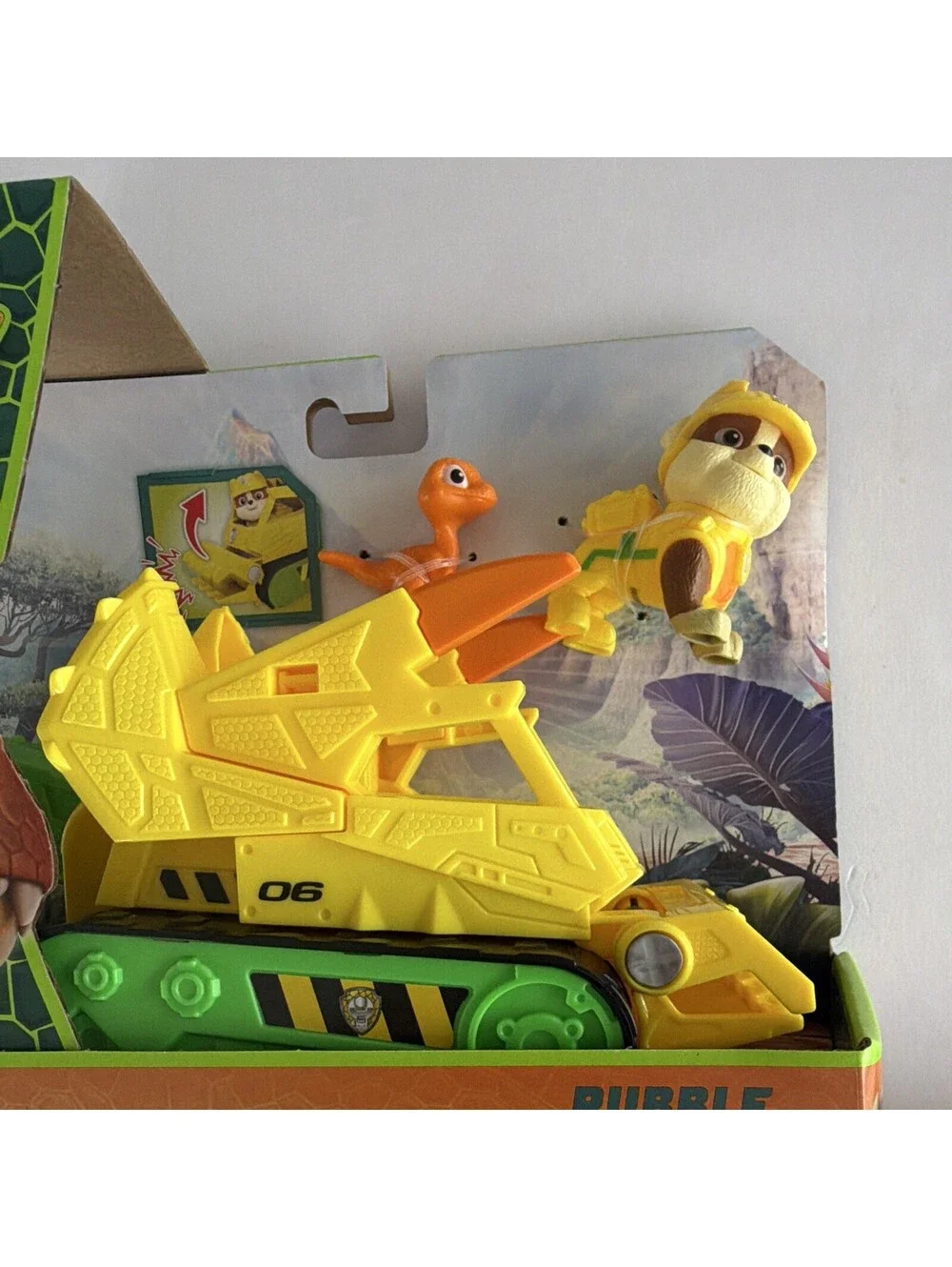 Spin Master PAW Patrol Dino Movie Rubble Dino Rescue Bulldozer Toy